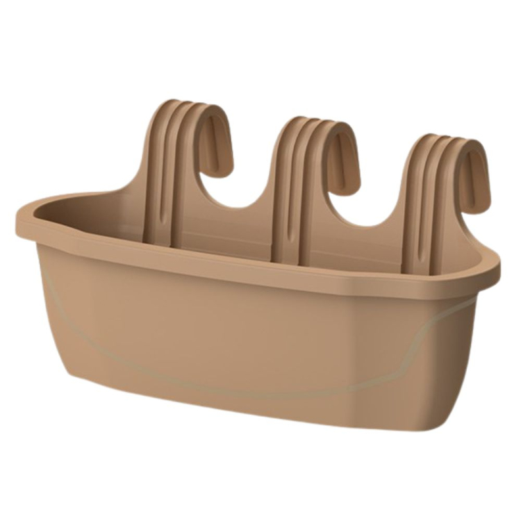 Doniczka balkonowa z uchwytem NIZZA L mokka